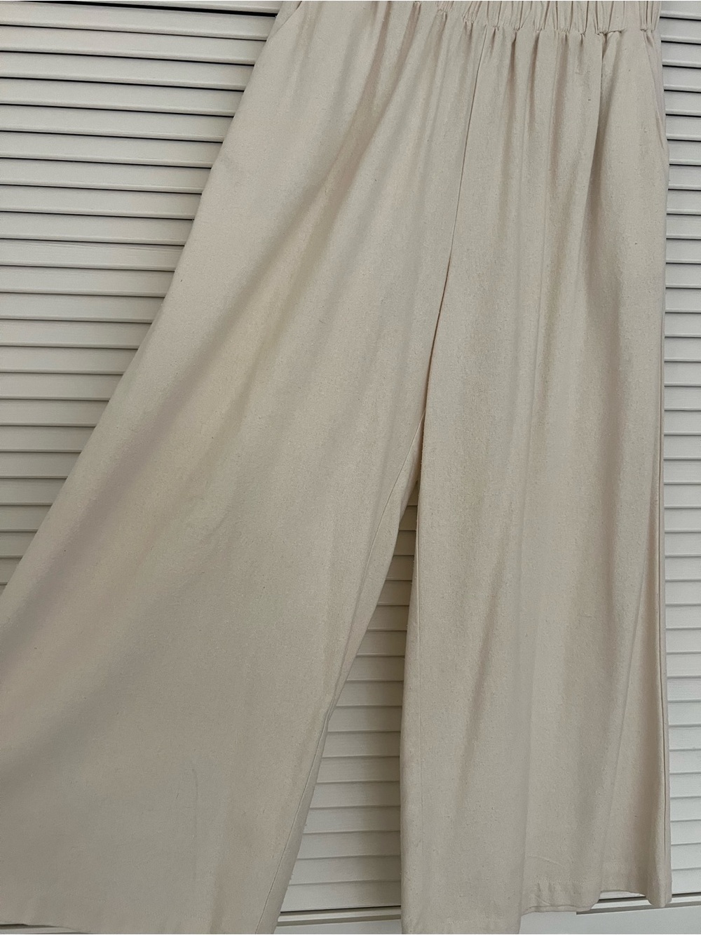 OZMA California Crop Wide Leg Regen Silk Noil Trousers - Picture 3 of 5